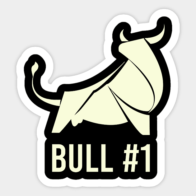 Bull 1_b Sticker by BERMA Art